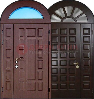 Стальная арочная дверь ДА-8 для административного здания в Мытищах