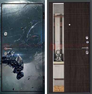 Железная дверь с фотопечатью космической фантастики ДФ-51 в Мытищах
