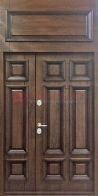Классическая входная дверь с верхней фрамугой ДФГ-15 в Мытищах