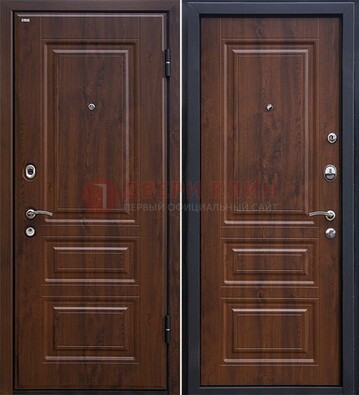 Темная металлическая дверь с МДФ ДМ-140 в Мытищах
