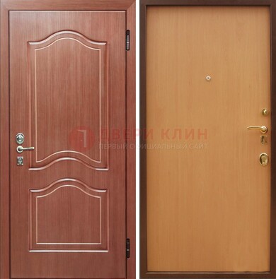 Входная дверь отделанная МДФ и ламинатом внутри ДМ-159 в Мытищах