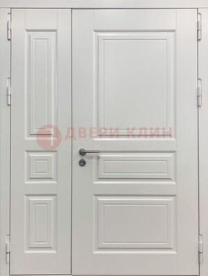 Полуторная светлая металлическая дверь с МДФ ДМ-336 в Мытищах