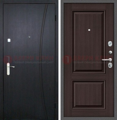 Темная стальная дверь с МДФ панелями ДМ-362 в Мытищах