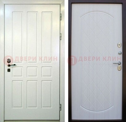 Белая стальная дверь с МДФ в квартиру ДМ-378 в Сергиевом Посаде