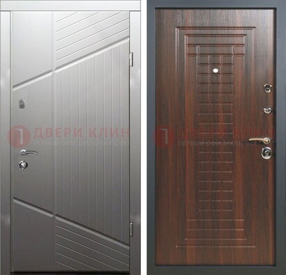 Серая металлическая дверь с панелями МДФ в квартиру ДМ-431 в Дзержинском