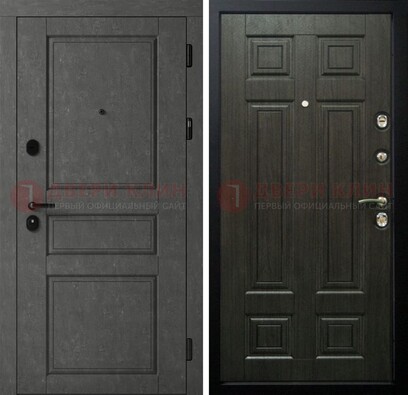 Серая стальная дверь с классическими МДФ ДМ-456 в Кубинке