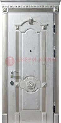 Белая дверь с МДФ ДМ-525 в Мытищах