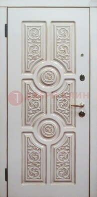 Уличная белая дверь для загородного дома с МДФ ДМ-529 в Мытищах