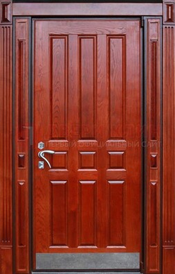 Красная входная дверь для улицы с МДФ ДМ-532 в Мытищах