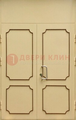 Светлая двухстворчатая дверь для загородного дома с МДФ ДМ-534 в Мытищах