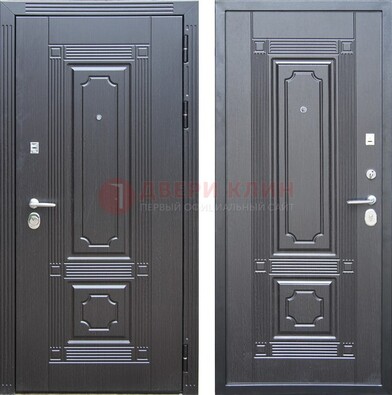 Декоративная серая металлическая дверь с МДФ ДМ-57 в Мытищах