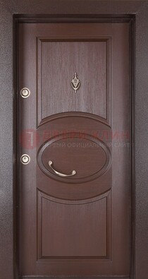 Железная дверь с массивом дуба в стиле классика ДМД-55 в Мытищах