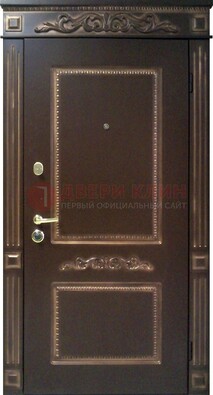 Входная дверь с массивом дуба в темном цвете ДМД-65 в Дубне