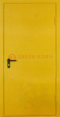 Желтая железная дверь с нитроэмалью ДН-5 в Мытищах