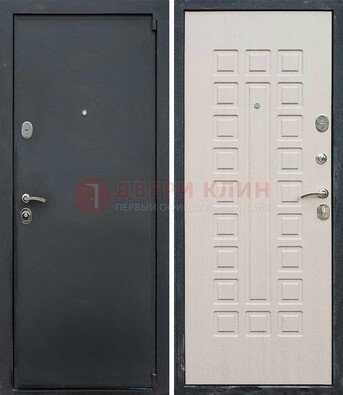 Черная металлическая дверь с порошковым покрытием ДП-101 в Ногинске