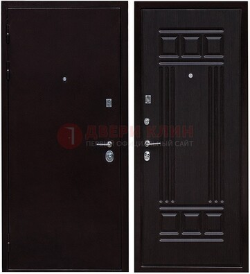 Темная стальная дверь с порошковым напылением ДП-140 в Мытищах