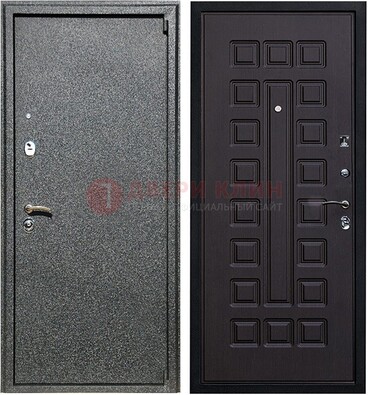 Черная стальная дверь с порошковым покрытием ДП-196 