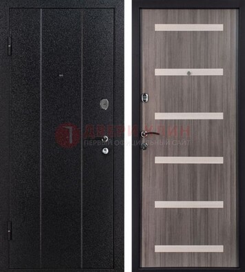Черная стальная дверь с порошковым окрасом ДП-199 в Мытищах