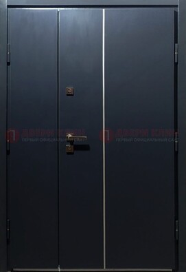 Темная металлическая дверь с порошковым покрытием ДП-220 в Ногинске