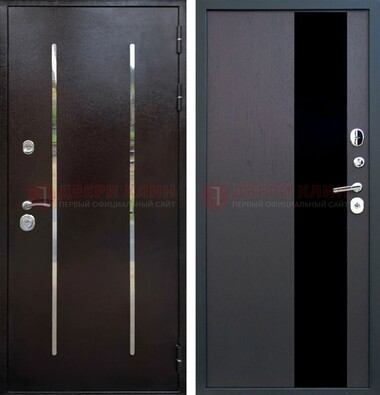 Стальная дверь с порошковым напылением с МДФ и стеклом ДП-230 в Мытищах