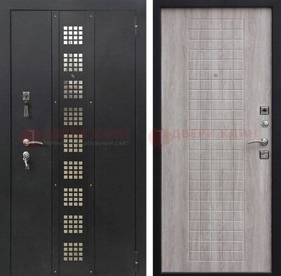 Железная дверь с порошковым покрытием Медный антик/Капучино  ДП-233 в Мытищах