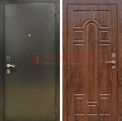 Металлическая дверь Темное серебро с порошковым покрытием и МДФ ДП-271 в Луховицах