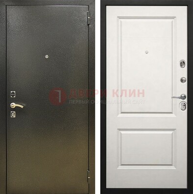 Металлическая темная дверь с порошковым напылением и классической МДФ ДП-298 в Мытищах