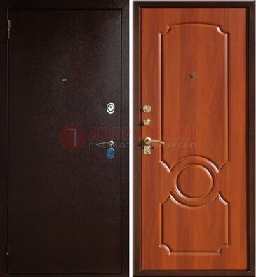 Темная железная дверь с порошковым напылением ДП-46 в Мытищах