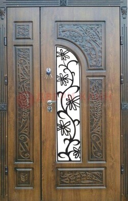 Морозостойкая металлическая парадная дверь ДПР-12 в Мытищах