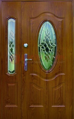 Парадная дверь со стеклянными вставками ДПР-73 для дома в Мытищах