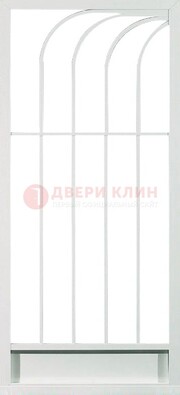 Белая металлическая решетчатая дверь ДР-17 в Мытищах