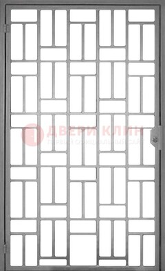 Металлическая решетчатая дверь в сером цвете ДР-23 в Мытищах