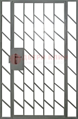 Металлическая решетчатая дверь с фрамугами ДР-48 в Мытищах