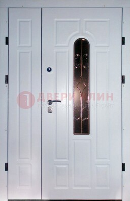 Входная дверь Винорит со стеклом в белом цвете ДСК-277 в Иваново