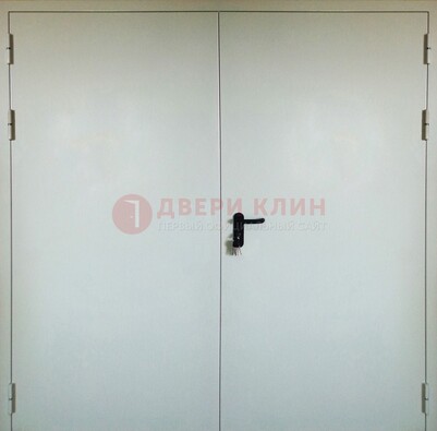 Белая металлическая противопожарная дверь ДТ-8 в Мытищах
