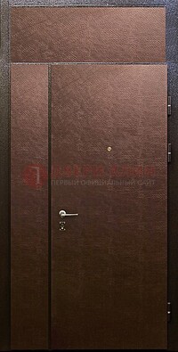 Тамбурная дверь с верхней фрамугой с винилискожей ДТМ-7 в Долгопрудном