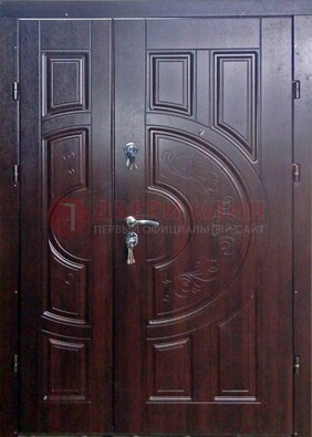 Металлическая филенчатая дверь с виноритом и МДФ Беленый дуб ДВТ-145 в Мытищах