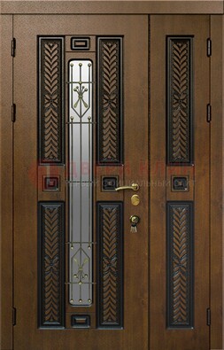 Полуторная входная дверь с виноритом ДВТ-169 в Мытищах