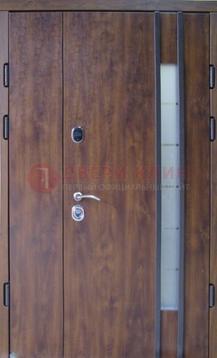 Стальная дверь с виноритом и стеклом ДВТ-187 в Мытищах