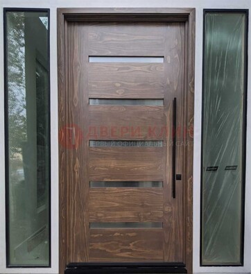 Железная дверь с виноритом и фрамугами ДВТ-189 в Мытищах