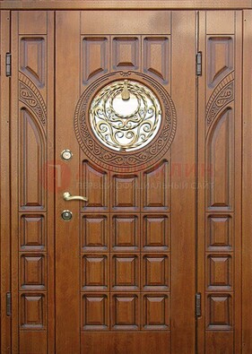 Металлическая филенчатая дверь с виноритом ДВТ-191 в Павловском Посаде