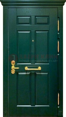 Классическая зеленая дверь с виноритом на улицу ДВТ-248 в Мытищах