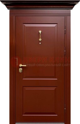 Красная железная дверь винорит для частного дома ДВТ-251 в Мытищах