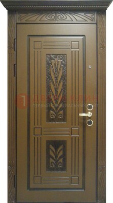 Металлическая дверь с виноритом и узором ДВТ-256 в Мытищах