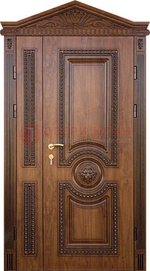 Узорная стальная дверь с виноритом для дома ДВТ-260 в Мытищах