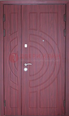 Красная железная дверь с виноритом ДВТ-3 в Мытищах