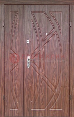 Железная тамбурная полуторная дверь с МДФ ПЛ-7 в Мытищах